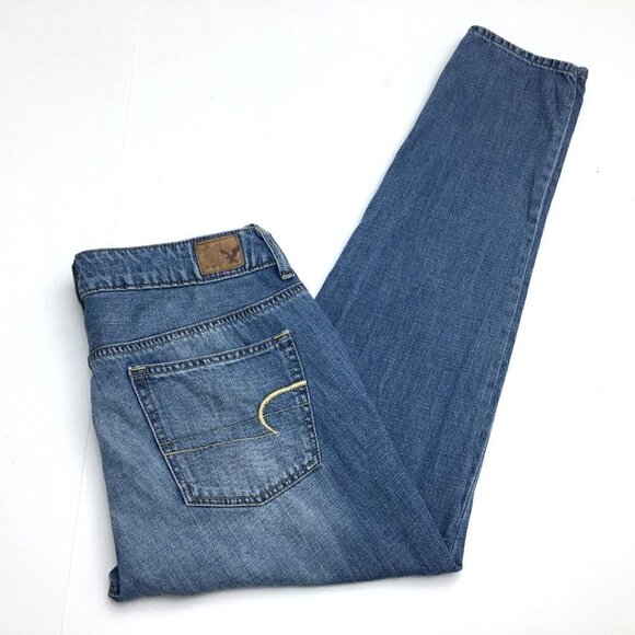 American Eagle Women's Jeans Boy Jean Straight Leg size 4 length 28" - Picture 9 of 12